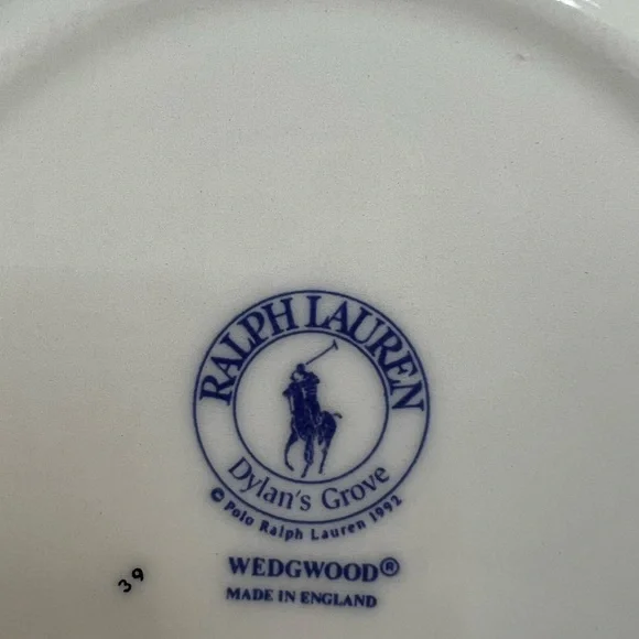 🛑SOLD🛑 VINTAGE RALPH LAUREN Plates 8”By Wedgewood Dylan’s Grove(Set Of 4 Salad - Picture 12 of 17